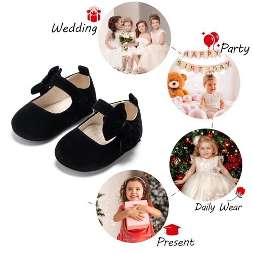 Image of PHIRAMIN Toddler Girl Mary Jane Dress Shoes-Little Girl School Uniform Shoes for Wedding Party