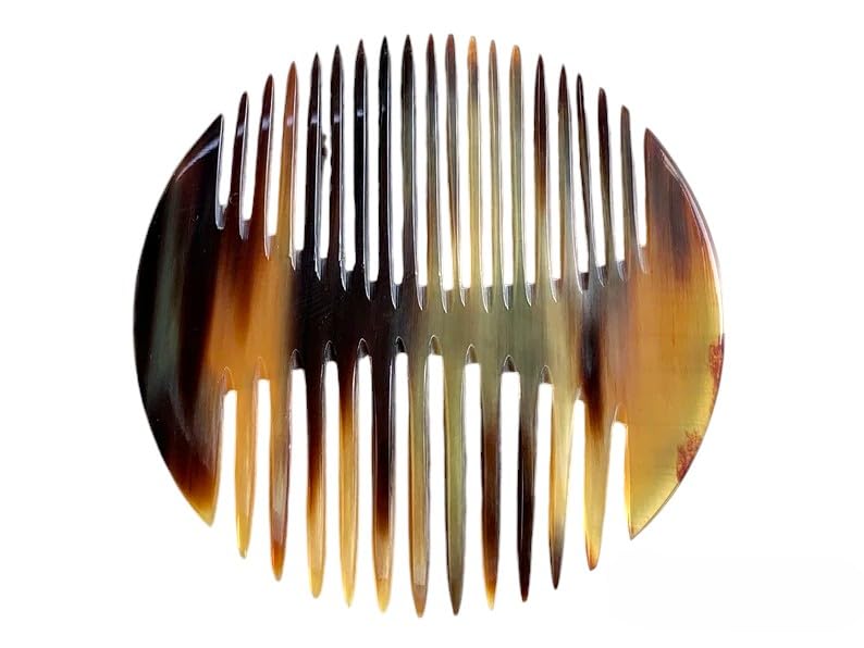 Image of SOFIYA CRAFT Handcrafted Buffalo Horn Comb with Fish Design - Natural, Anti-Static Hair Comb, Unique Gift for Her, Wedding or Mother's Day Gift