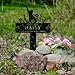 Personalized Pet Grave Markers Cat, Outdoor Waterproof Metal Cat Grave Marker with Custom Name & Years, Pet Headstones for Cats, Memorial Gifts for Loss of Cat (Style 1)