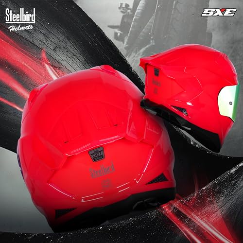 Image of Steelbird SBH 61 SXE Pinlock ISI and Dot Certified Full Face Helmet for Men and with Inner Silver Sunshield