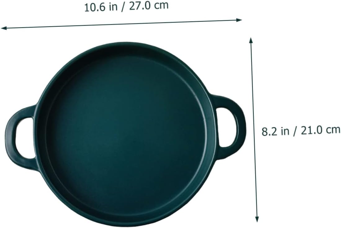 KICHOUSE Ceramic Baking Dish for Oven High-temperature Bbq Pan Multi-functional Casserole Dish for Cooking and Easy to Clean for Use