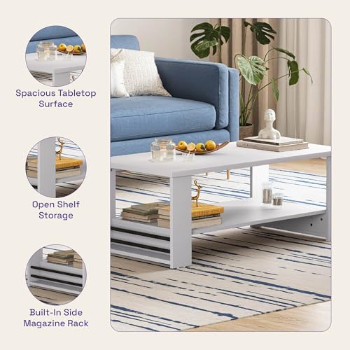 Image of Wakefit Center Table | 1 Yr Warranty | Coffee Table for Living Room Wooden, Tea Table for Living Room Wooden, Sofa Table, Free Installation from Brand, Modern Multi-Functional & Wobble-Free(Nestren)
