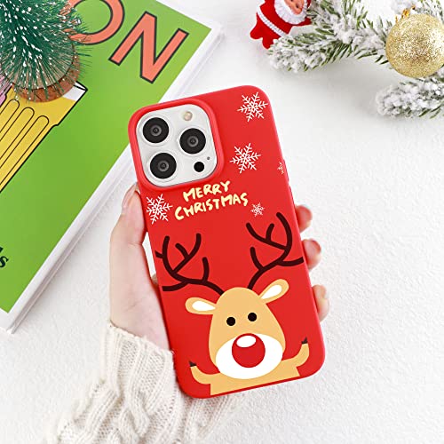 ZhuoFan [2 pezzi Natale Cover per iPhone 14 6,1