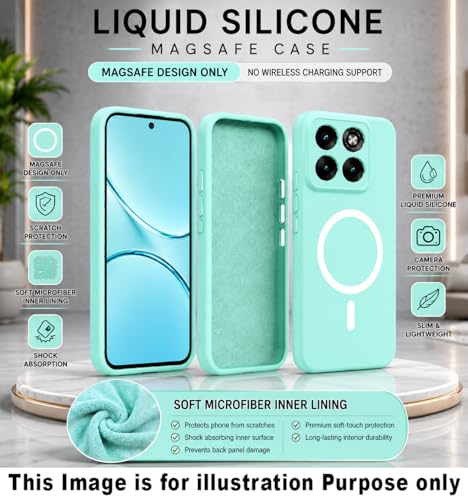 Image of Back Cover for Samsung Galaxy A57 5G Soft Matte Silicone Mag-Safe Design (Mag-Safe Not Support) Camera Protection | Slim Fit Bumper Cover (Mint Green)