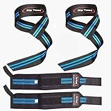 Rip Toned Lifting Straps + Wrist Wraps Bundle (1 Pair of Each) Bonus Ebook for Weightlifting, Xfit, Workout, Gym, Powerlifting, Bodybuilding - Lifetime Replacement Warranty!
