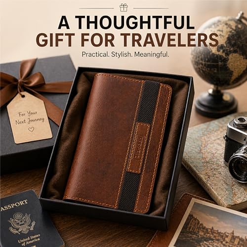 Portefeuille long passeport cuir véritable protège vos documents du voyage