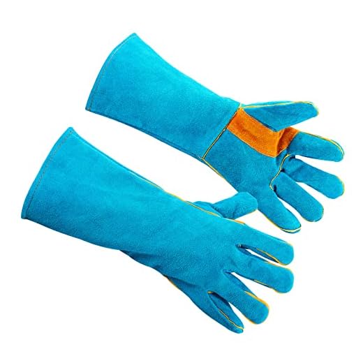 23.6IN Animal Handling Gloves- Best Scratch/Bite Resistant Protective Gloves, Feed Gloves for Dog,Cat Scratch,Bird Handling Falcon Gloves Grabbing,Reptile Squirrel Snake Bite,Long Welding Gloves