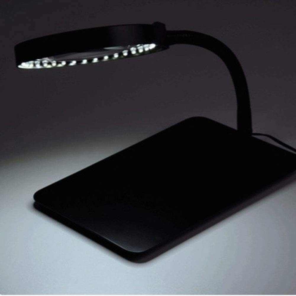 Lupe und Schreibtischlampe für Hobby, Basteln, Inspektion, Lesen von Büchern, Zeitschriften, Zeitungen, Modellbau, Löten, Schmuckdesign, Nadelspitze, Nähen und mehr