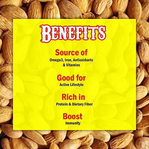 Image of Nutwiz Gurbandi Almonds 750 Grams (250 Grams X 3) with Rich Flavor, High Antioxidant Content, and Brain-Boosting Nutrition for Daily Vitality and Wellness |Packed with Energy to Support Kids' Learning, Adults' Productivity, and Elders' Strength