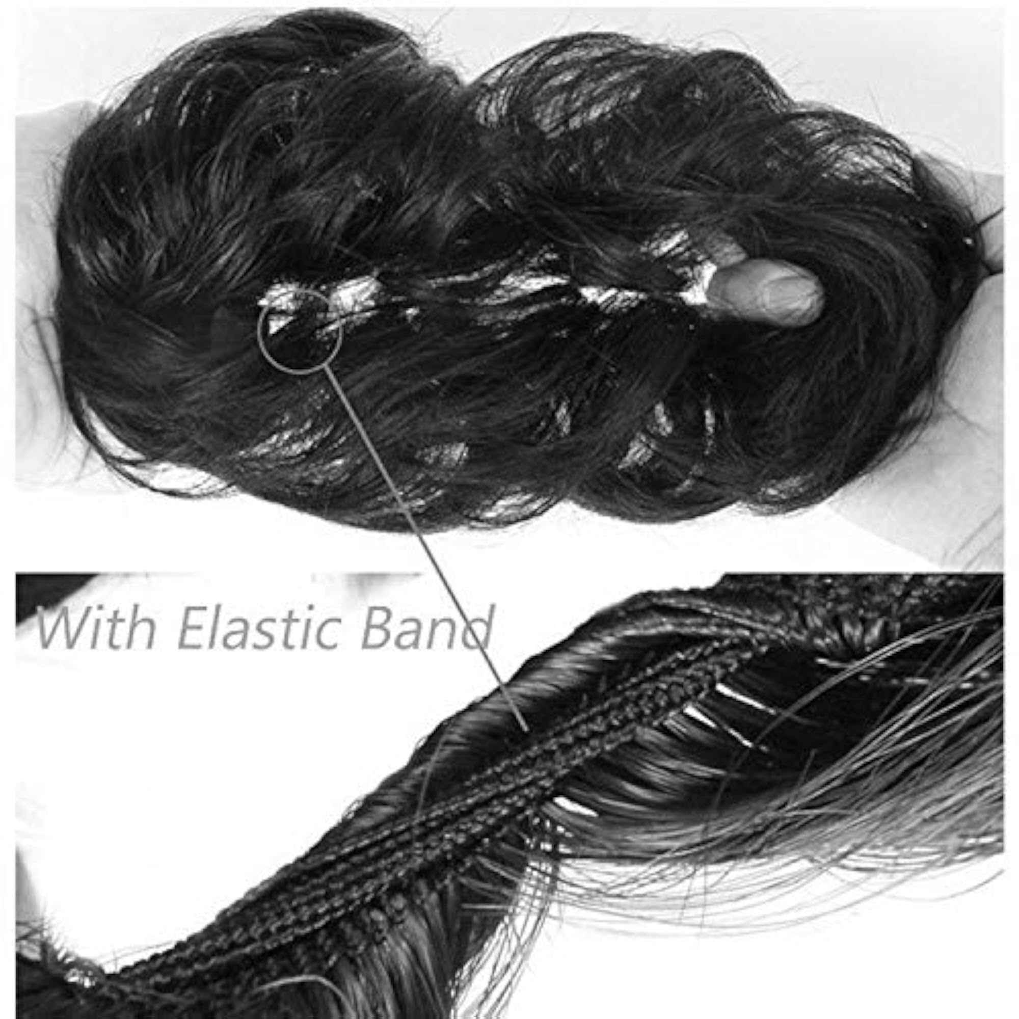 Curly Messy Bun Hair Scrunchie Extensions, 2 Pcs