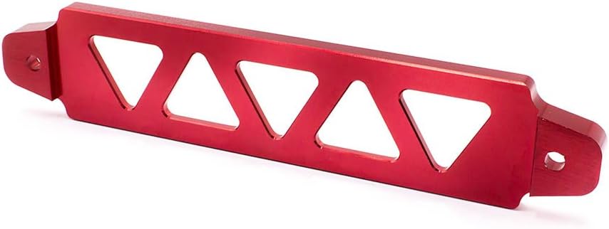 CNSPEED Battery Tie Down Aluminum Alloy Car Battery Tie Down Bracket Auto Mount Holder Bar (Red)