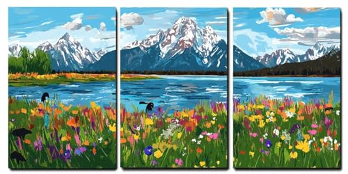 Tableaux sur Toile Giclée pour salon et chambre paysage d'hiver