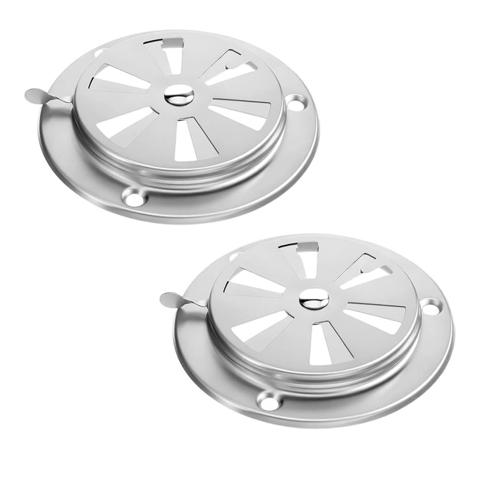 Aundhegrtt BBQ Smoker Air Vent Set Closable Vent Smoker Air Vent Set for BBQ Grill Stove Smoker