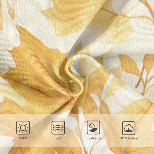 Vintage Golden Glitter Maple Leaves Toddler Boy Comfort Kids Underwear Breathable Children Undies3