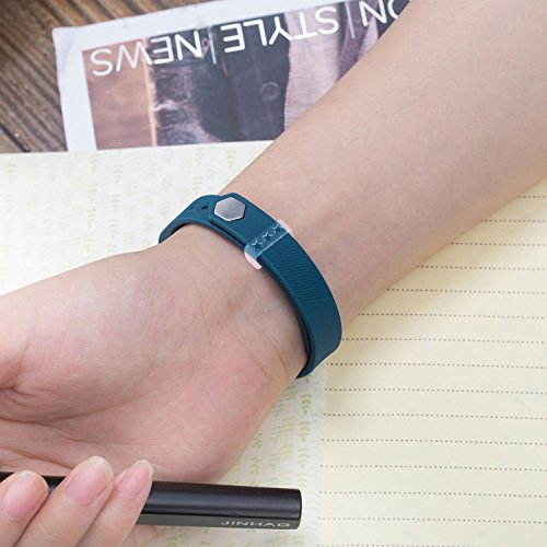 Image of Wristbands for Fitbit Flex 2, Adjustable Classic Soft Silicone Fitness Bracelet Strap Repalcement Accessory Wristband W /Fastener Clasp for Fitbit Flex 2 Fitness Smart Watch Large Navy