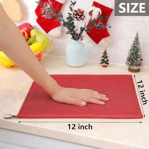 image for Homaxy 100% Cotton Waffle Weave Kitchen Dish Cloths, Ultra Soft Absorb