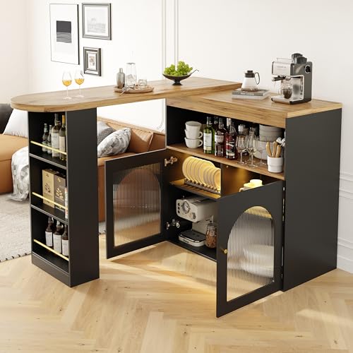 SogesHome Bartisch Esstisch Buffets Modern Ausziehbar Drehbar...