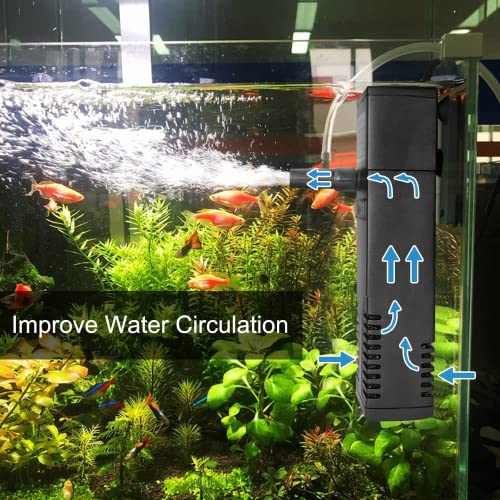 flintronic Internal Aquarium Filter, Fish Tank Filter, 300L/H Submersible Fish Tank Water Pump - Image 4