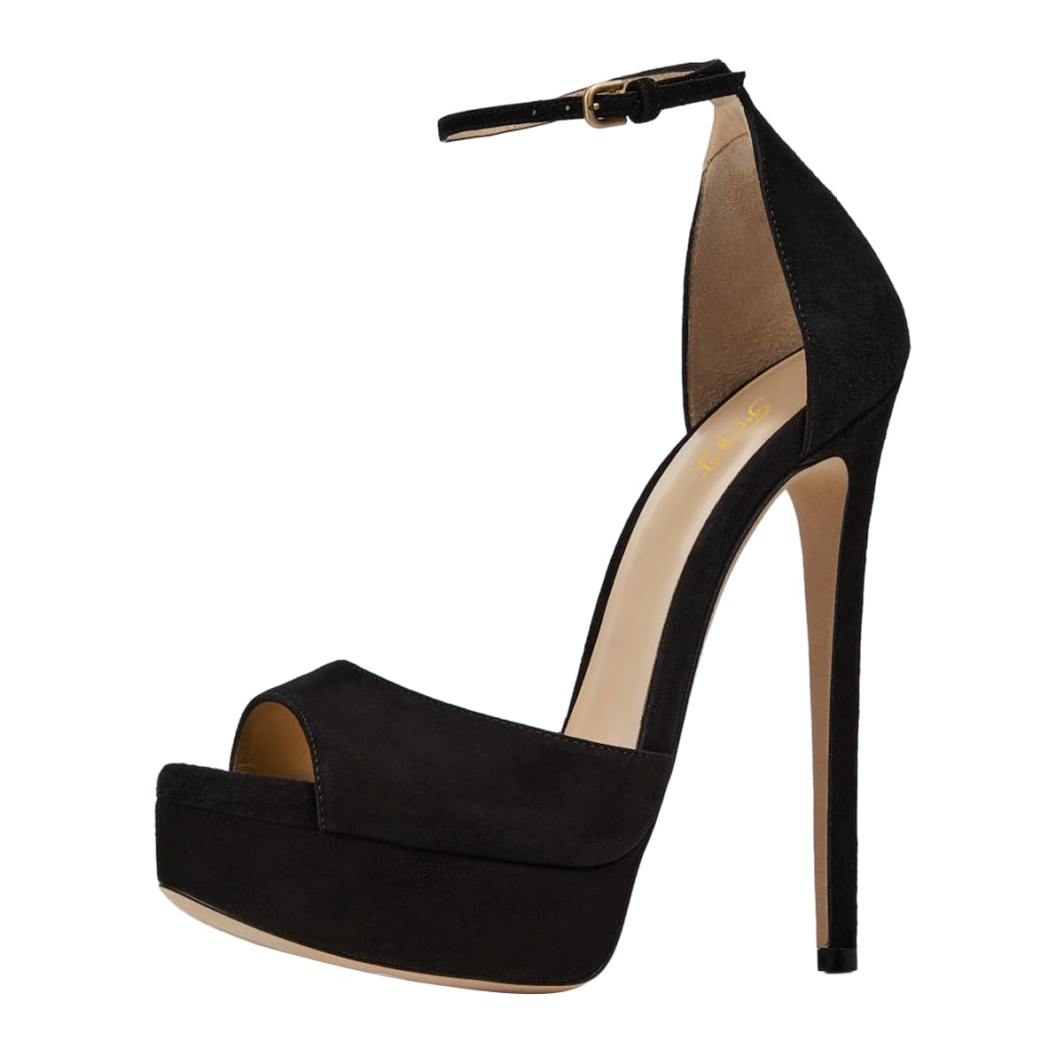 FOWT Women Platform Peep Toe Pumps Stiletto High Heel D'orsays Ankle Strap Party Ballroom Dressy Shoes Size 4-16 US