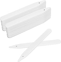 KINGLAKE Plastic Plant Labels for Outdoor Plants, 100Pcs Plant Markers & Labels White Garden Plant Name Tags for Seed Seedling Herb Vegetables Flower Potted Plant, 12x1.3CM