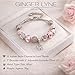 Love Charm Bracelet for Women by Ginger Lyne | Adjustable 9 Inch Valentine Themed Beads and Charms Alloy and Enamel Fashion Jewelry | Hearts Gift for Her