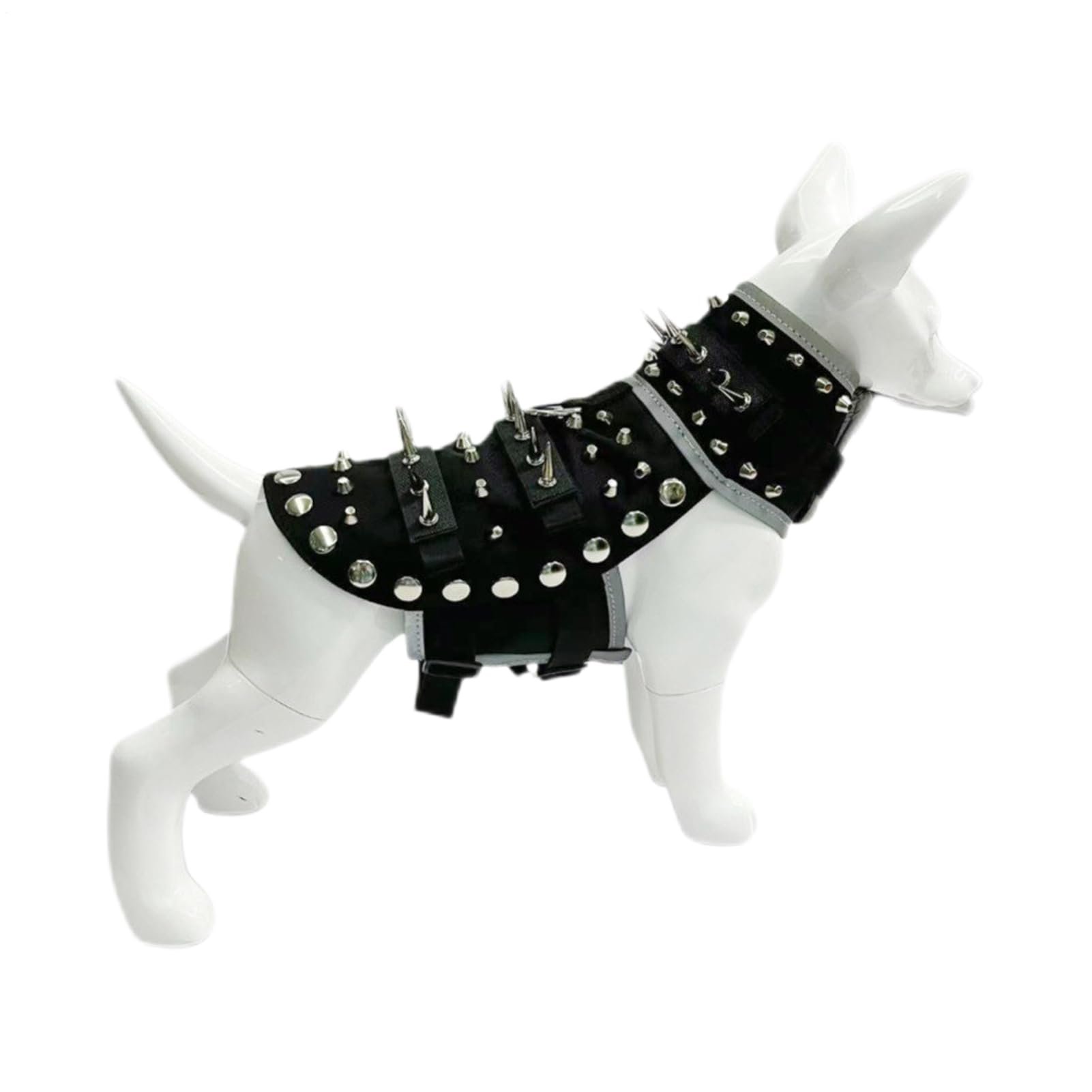 Gilet A Spine Per Cani Piccoli Regolabile Riflettente per Cani Taglia | Pettorina Taglie Piccola Media Grande, Protezione Da Attacchi Di Rapaci Per Escursioni E Campeggio