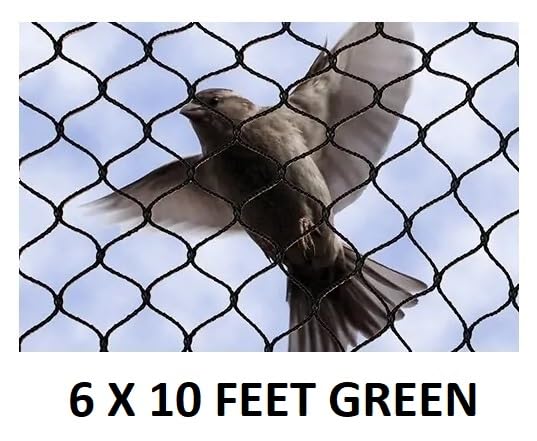 Bird Net | Green Pigeon Net | 6 Feet x10 feet | 12 Ply | Balcony Net for Bird Control & Pigeon Control-image-40