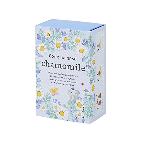 Ở Nhật mua nụ trầm hương cho thác khói trầm hương ở đâu? 13 サンハーブ お香 コーンタイプ カモマイル 16粒(インセンス 燃焼時間約20分 やさしく穏やかな甘い香り)