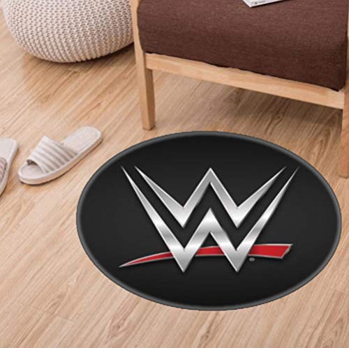 2 Pack Round Bathroom Rugs 60CM Velvet Bath Mat Non-Slip Door Carpet Soft Luxury Microfiber Machine-Washable Floor Rug for Doormats Tub Shower-WWE