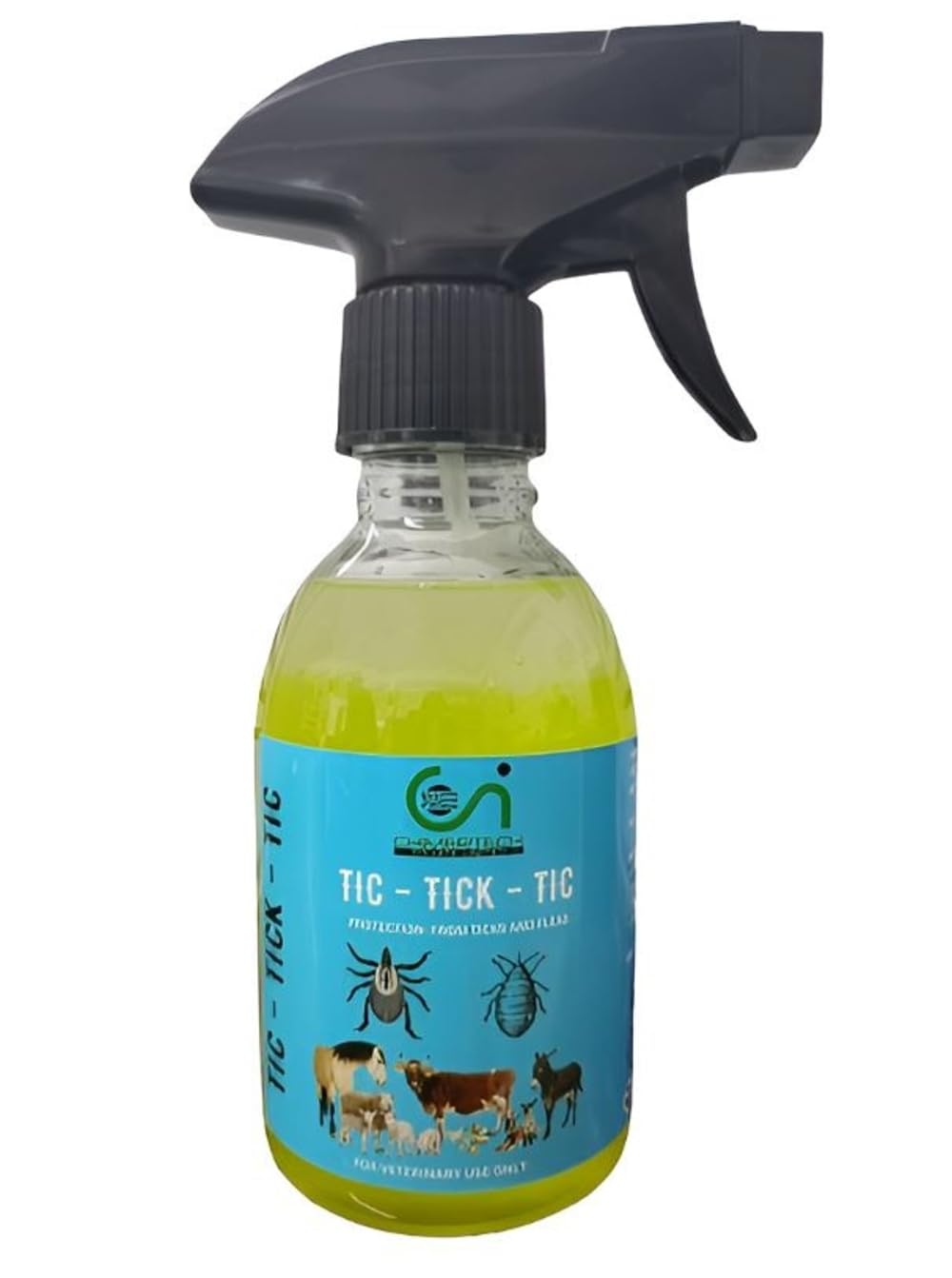 Tic Tick Tic 200ML- for Prevention and Control of Ticks | lice | Mites | Flies in Cattle | Dogs | Cats | Cows | Goats | Sheep | Donkeys | Camels | Horse | Pigs and Buffalo.
