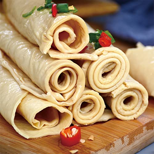 Tofu skin,Sheet-（17.6oz/500克） Yunnan Shiping Dried Tofu Skin Handmade Thousands of Tofu Skin Tofu Bamboo Dried Tofu Skin Soy Products，soy products, Dried Fried Soybean Tofu Skin Vegan Food,豆腐皮500g - Thumbnail 4