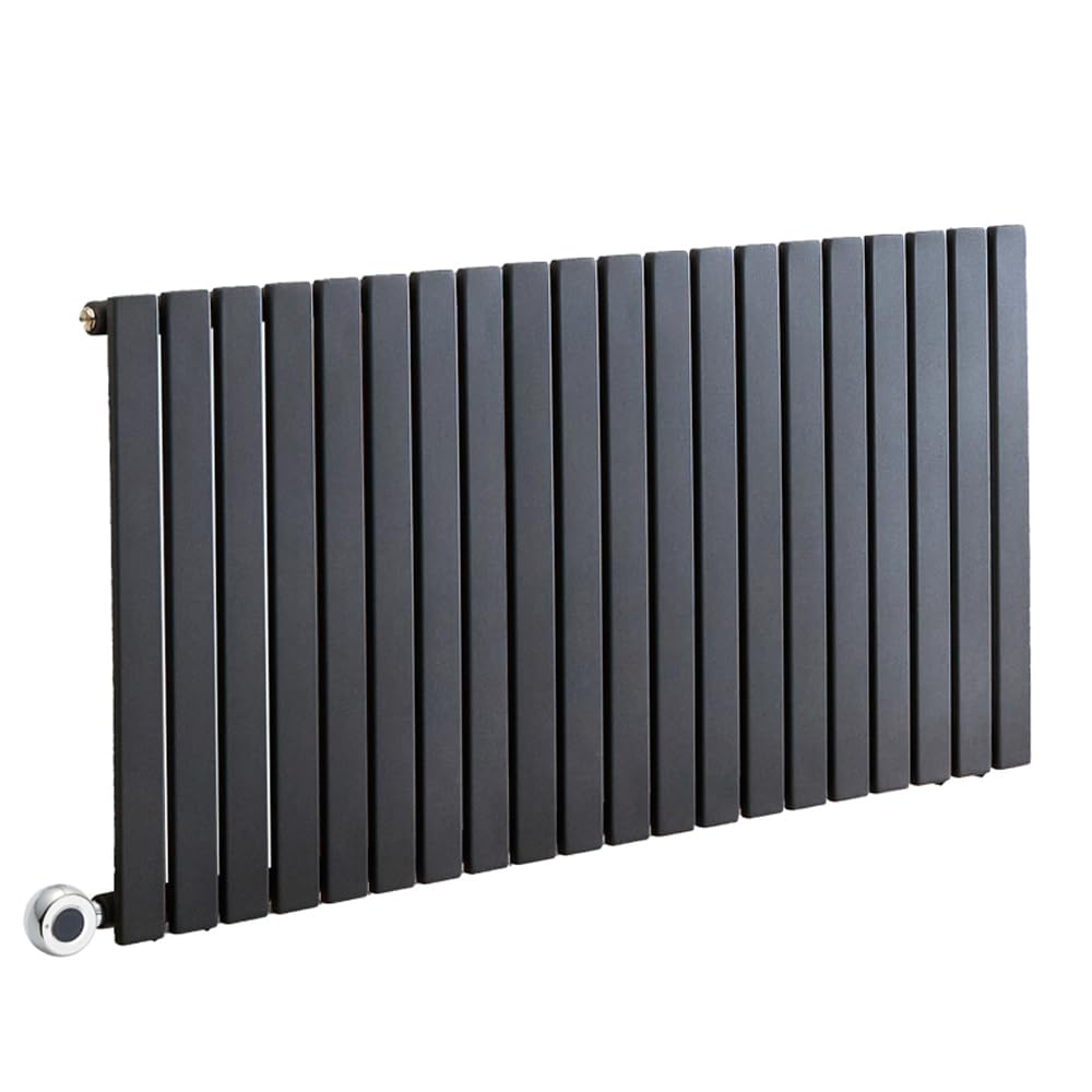 Milano Anthracite Capri - 1200W Horizontal Single Flat Panel Electric Radiator Wifi - 635Mm X 1180Mm Size 0.551155655