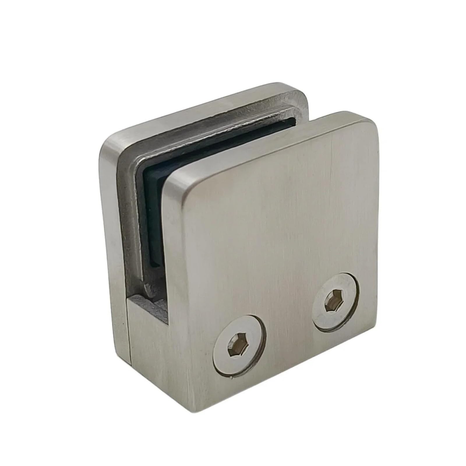 Alnaeson One Color Stainless Steel Stair Glass Railing Post Square Clamps 45X45mm For 6-8Mm Glass