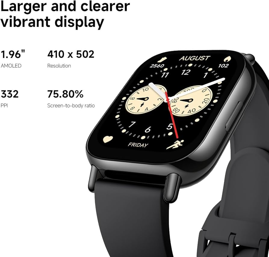 Image of Rᥱdmi Watch 5 Lite | 1.96 inch AMOLED Display | Built-in GPS | Bluetooth Calling with AI Noise Reduction | Always-On Display | 5 ATM Water Resistant | Black | A+ Condition