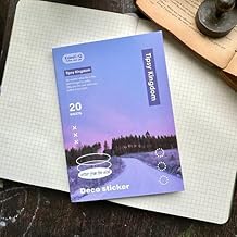 Retro Magazine Sticker Book Set, 20 Sheets, 240+ Decorative Stickers for Creative Projects (Purple)