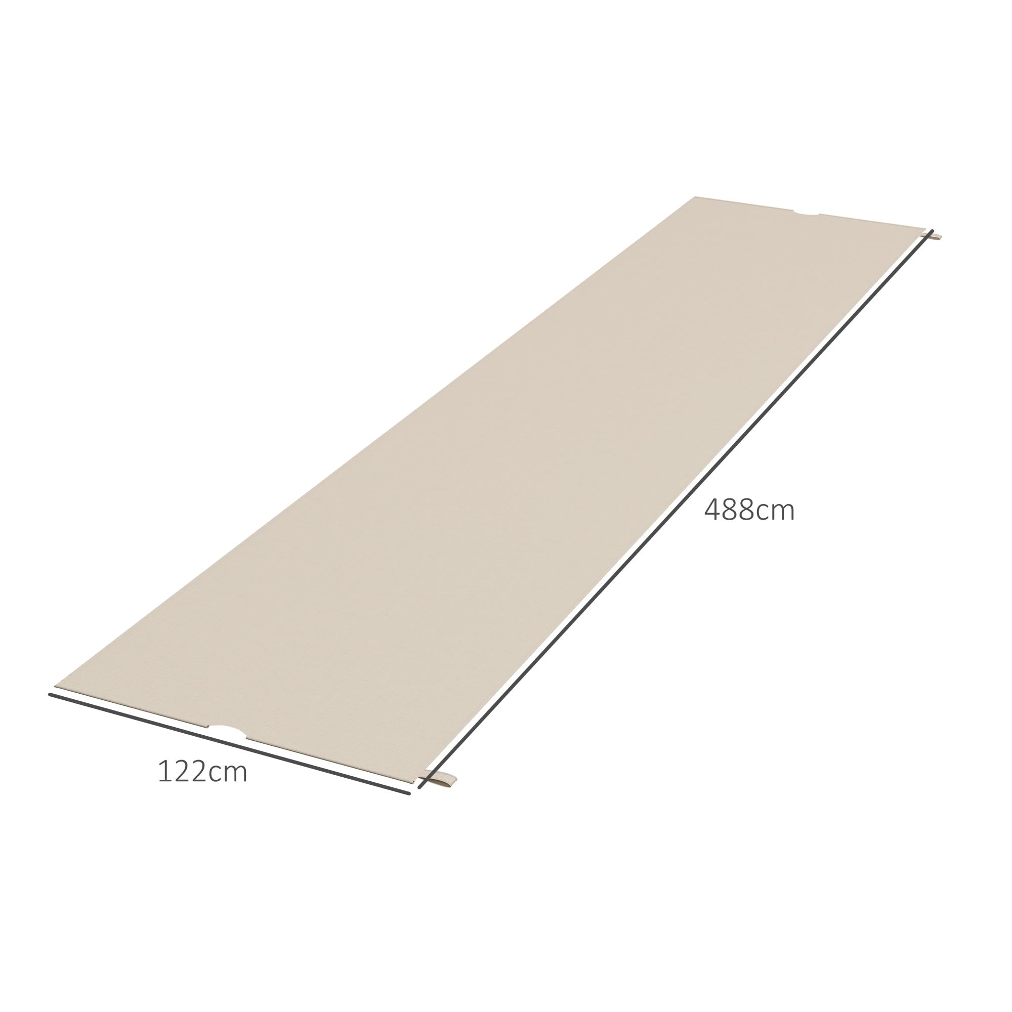 Outsunny Ersatzdach für Pergola 488 x 122 cm UV-Schutz Sonnensegel Terrassenüberdachung