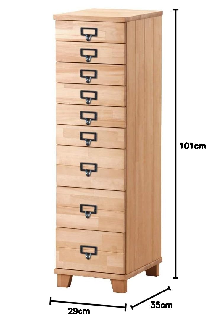 Amazon｜【工房直送】ほぼ完成品でお届け！ 多段チェスト A4 9段