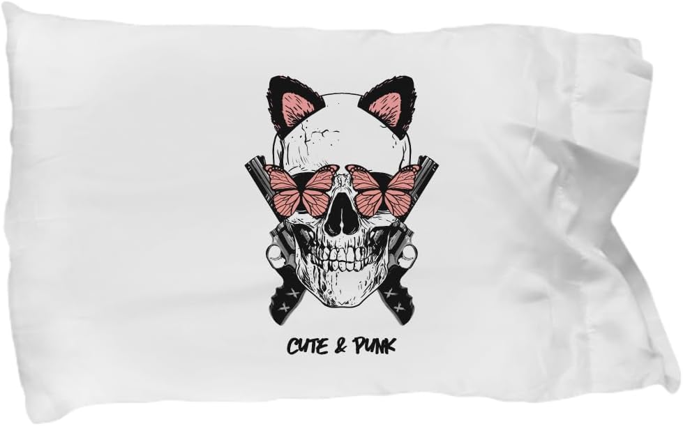 Pillowcase Cute and Punk Gift for Girl Women Rock Music Lover Rocker Pink Fan Pillow Cover Case 20x30