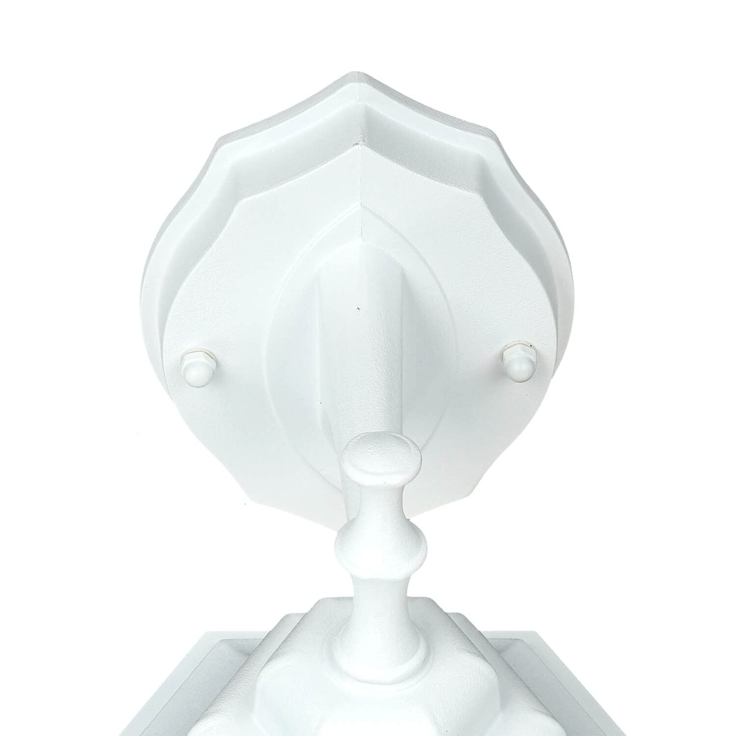 Lanterne murale extérieure en verre et aluminium blanc IP44 pour balcon et porte d'entrée H:35,5 cm E27 Rustique style maison de campagne, lampe murale extérieure nostalgique pour jardin LYON