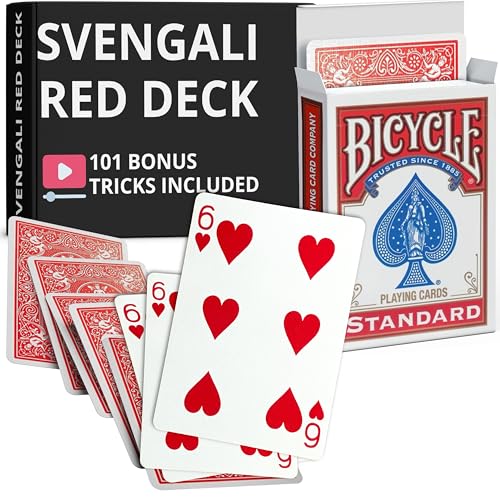 Jeu Svengali magique Bicycle rouge pour forcer le 6 de cœur facilement