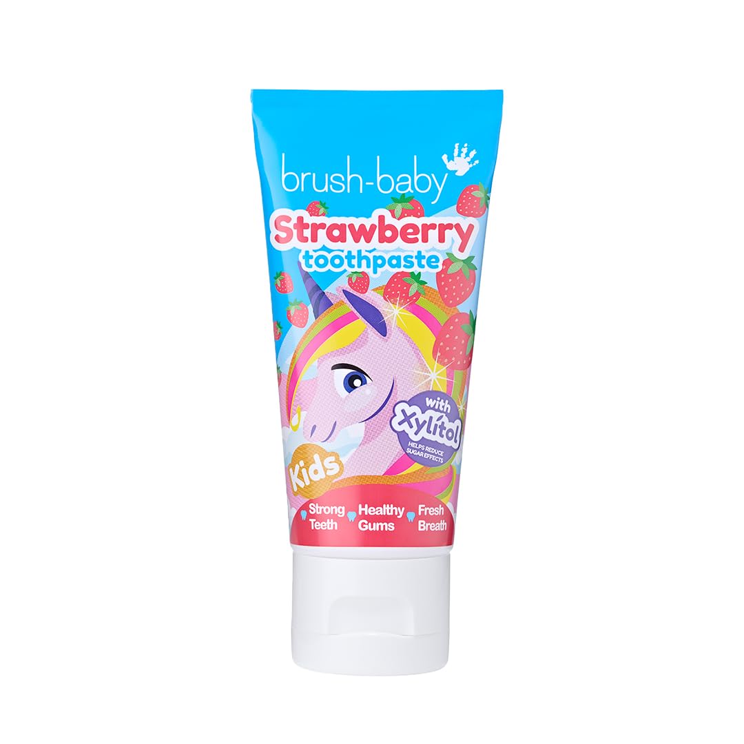 Brush-Baby Truskawkowa pasta do zębów dla dzieci od 3 lat (opakowanie z 3 tubkami x 50 ml)