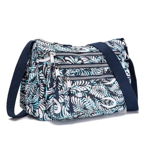 Image of AOCINA Nylon Crossbody Bags for Women Multi Pocket Cross Body Purses