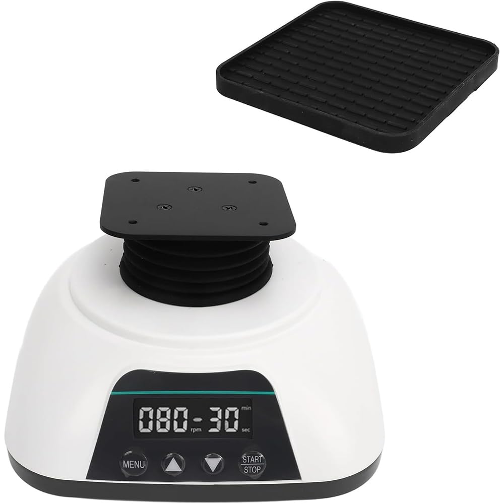 Digitaler Orbitalschüttler für Labore, 3D-Rotationsmischer, 10–80 U/min Rotationsschütteltisch, 10° Neigungswinkel, einziehbare Seilführung, Zeitschaltuhr (1 Min.–8 Std.), für chemische, bio