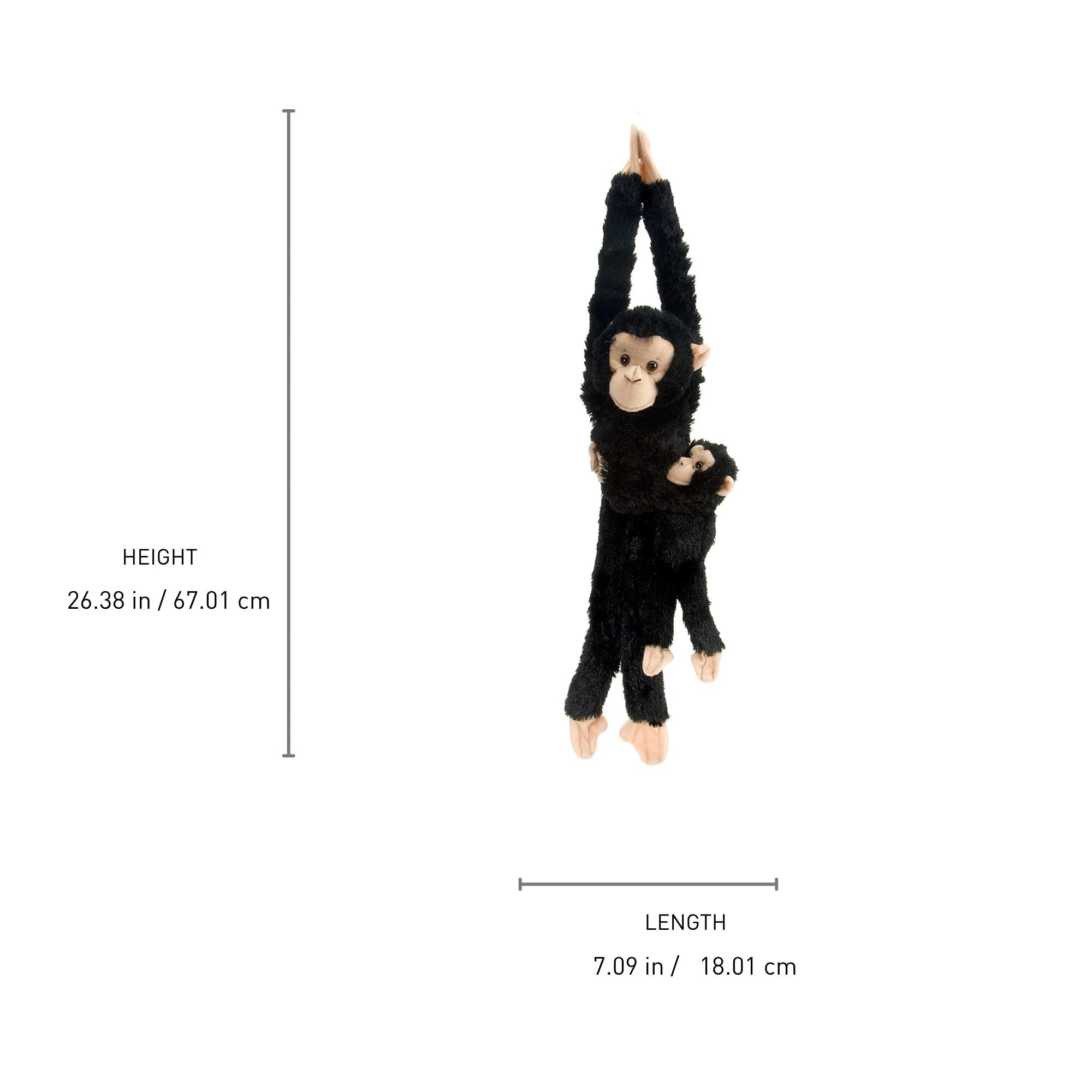 Amazon.com: Wild Republic Chimpanzee w/baby plush, Monkey Stuffed