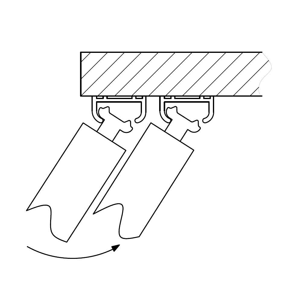 Système coulissant SLID'UP 100 pour 2 portes de placard - rail 1,8 m - 9 kg