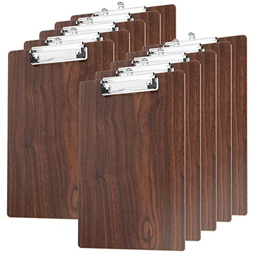 Porte-bloc bois A4 avec attache métal puissante et trou de suspension pour affichage mural fixe