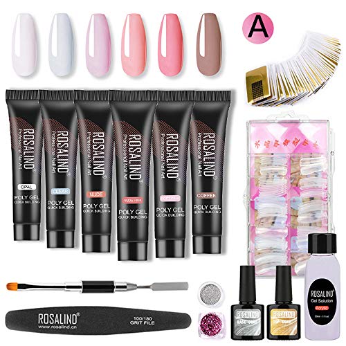 N?gel Kit, Anself 6 Farbe Nagellack Gel UV f¨¹r Starter, mit 8 Nagelgel/Nagelfeile/Nagelb¨¹rste/¨¹berlack/Unterlack…