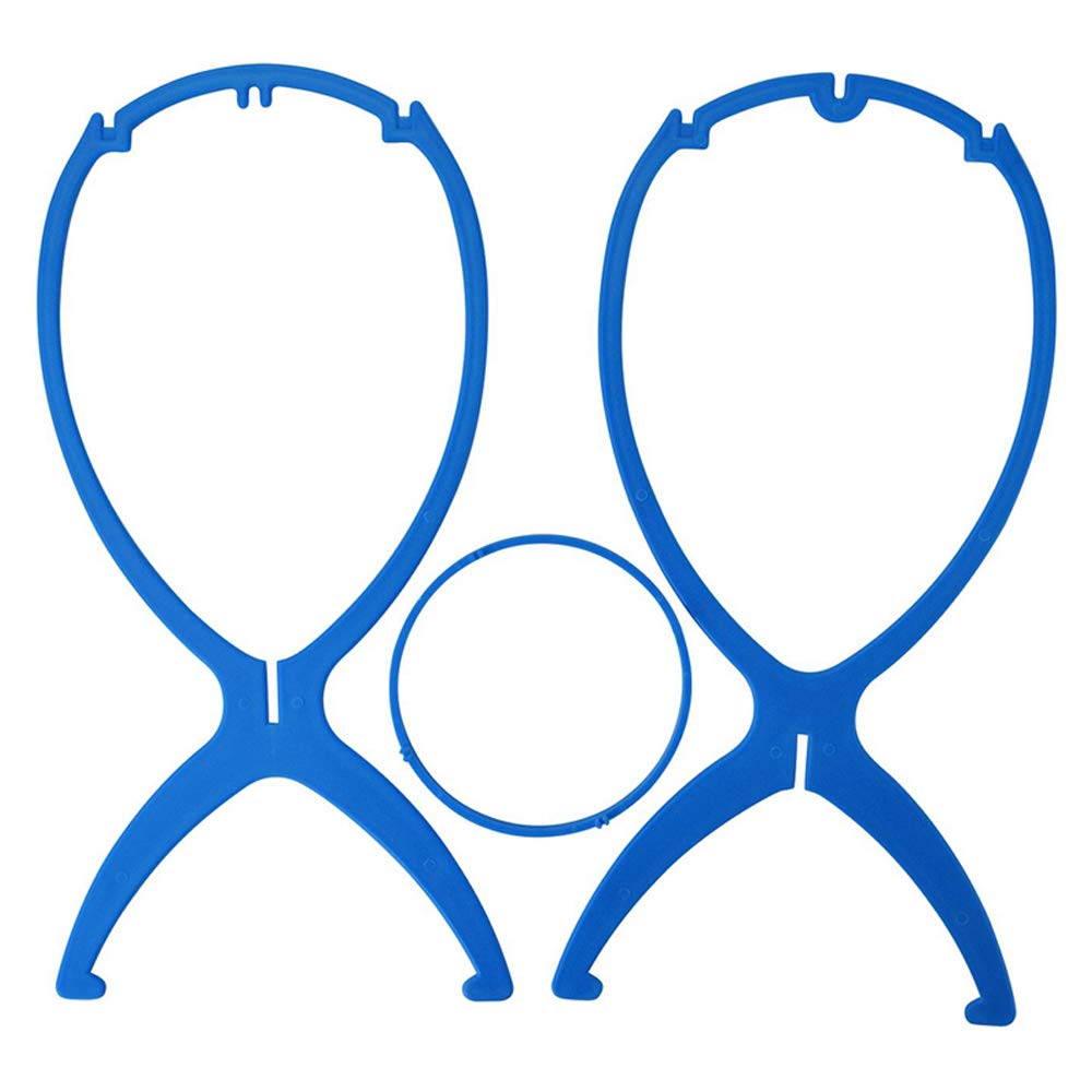 Wig Stands, Stable Plastic Durable Wig Display Tool for All Wigs and Hats (Blue)