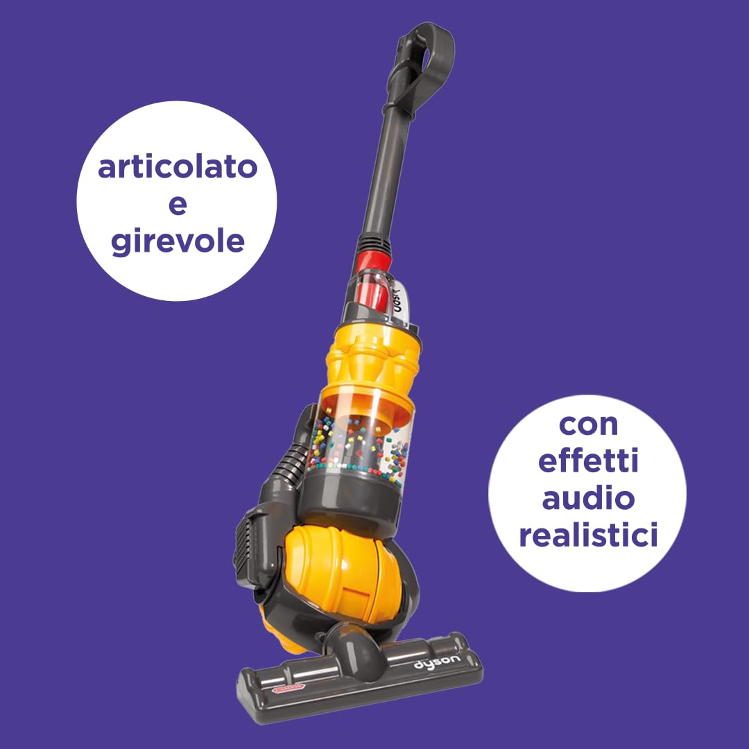 Casdon Dyson Ball | Copia in miniatura dell’aspirapolvere Dyson Ball per bambini dai 3 anni in su | Con movimento rotante per giochi di ruolo realistici e divertenti