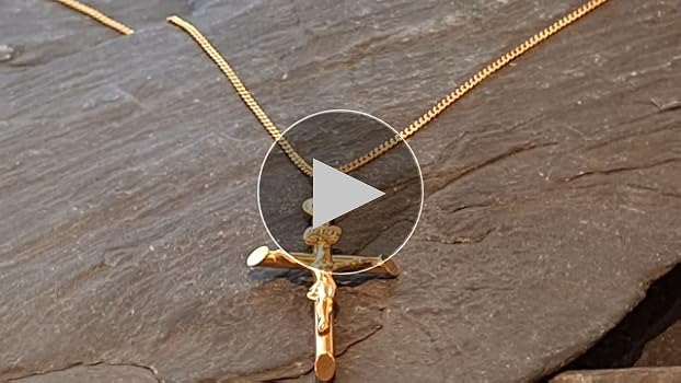 Alexander Castle Solid 9ct Gold Crucifix Necklace for Women